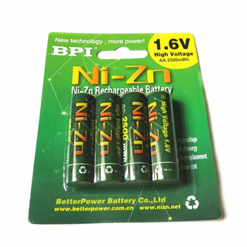 Аккумуляторная батарея BPI AA 2500mWh NI Zn NIZN 1 6 в с чехлом для игрушек MP3 камеры