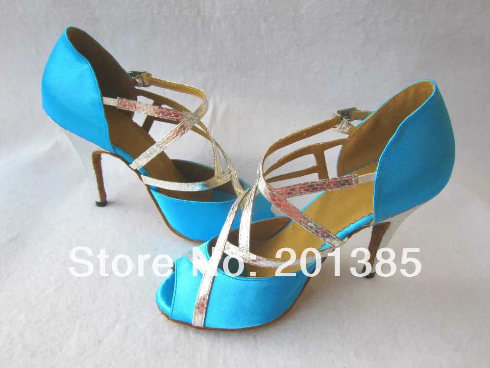 Оптовая продажа Женская атласная обувь для латинских бальных танцев
