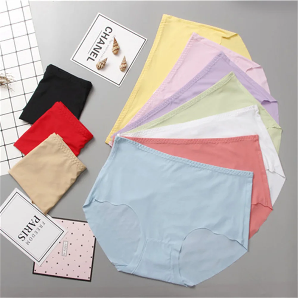 Женское Бесшовное ультра тонкое нижнее белье La MaxPa дышащие трусы со средней