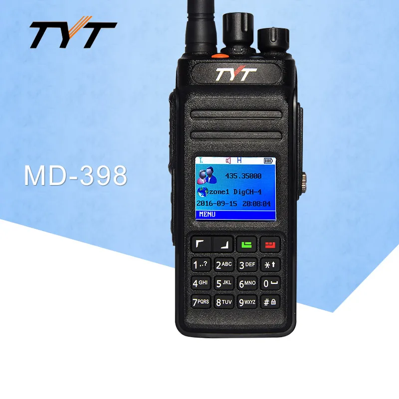 Applicable TYT MD398 Digital DMR Walkie Talkie Waterproof IP67 Two Way Radio High Power 10W Ham Radio Transceiver