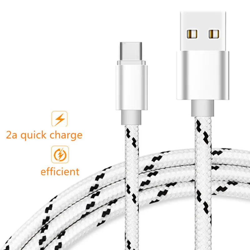 EU Wall 2 USB зарядное устройство и нейлоновая металлическая вилка 1 м Type C для huawei p20 honor