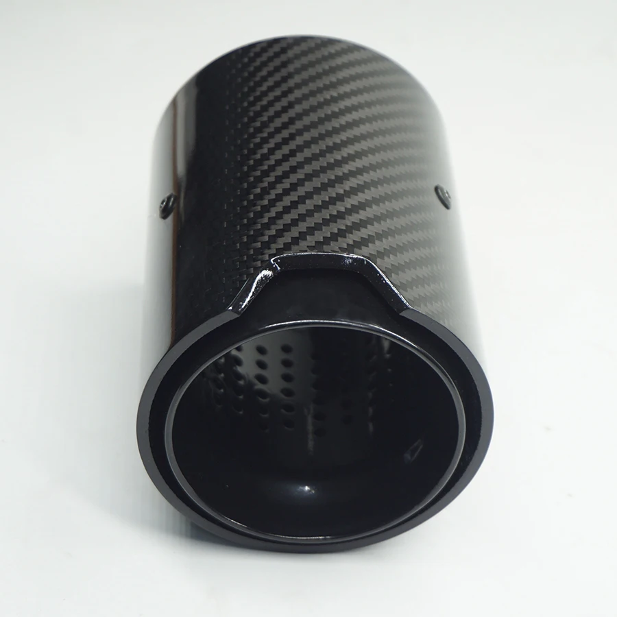 1 шт. 67 мм Входной глушитель из углеродного волокна глянцевый полностью черный
