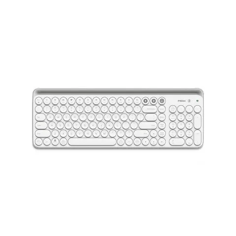 Белый Xiaomi Mijia Miiiw Bluetooth Двухрежимная клавиатура MWBK01 104 клавиш 2,4 ГГц Многофункциональная Беспроводная портативная клавиатура - Цвет: Белый
