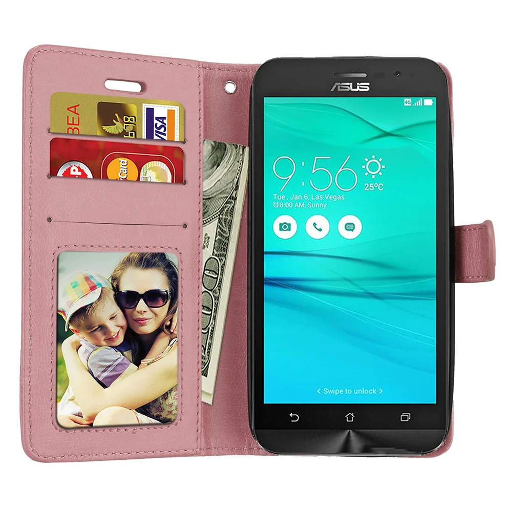Защитный чехол для телефона Asus ZenFone Go ZB500KL ZB500KG ZB 500 KL KG откидной Чехол кошелек из