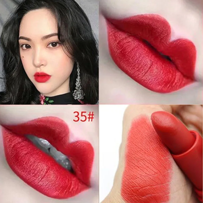 35 Miss Rose, вампирская губная помада, темно-красный, коричневый цвет, матовая губная помада, тату, водостойкая, стойкий макияж, Красная губная помада MS058 - Цвет: 35