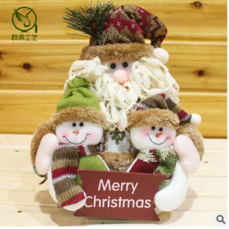 Natal 27cmX19Cm Рождество сидя Санта Клаус кукла Фигурка Игрушка рождественские