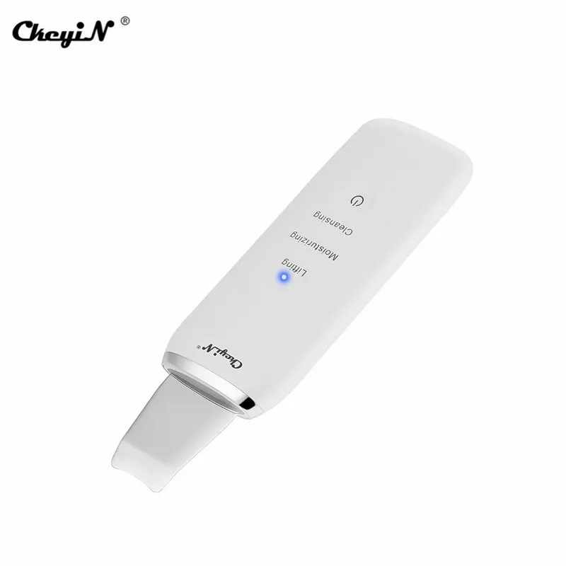 Professional Ultrasonic Skin Scrubber Ion Deep Face Cleaning Peeling USB Rechargeable Facial Care Device Beauty Instrument P40