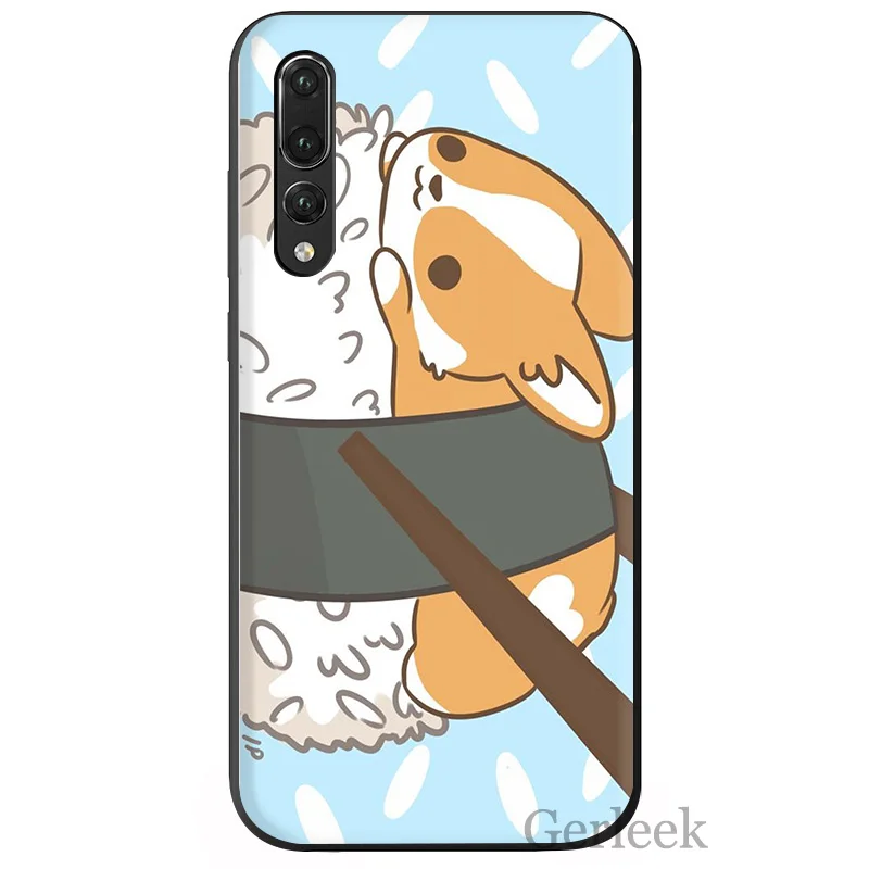 Мобильный телефон чехол Sushi Pug новинка Fundas для Huawei P Smart P30 P8 P9 P10 P20 Lite Pro