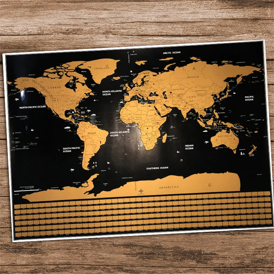 Персонализированная Роскошная Карта для путешествий постер с изображением