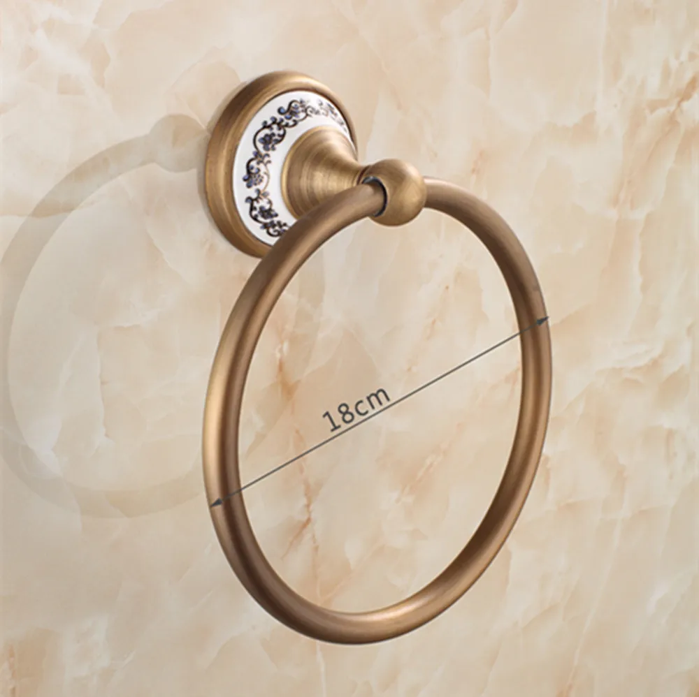 Роскошная бронзовая твердая латунная керамика настенная вешалка для полотенец
