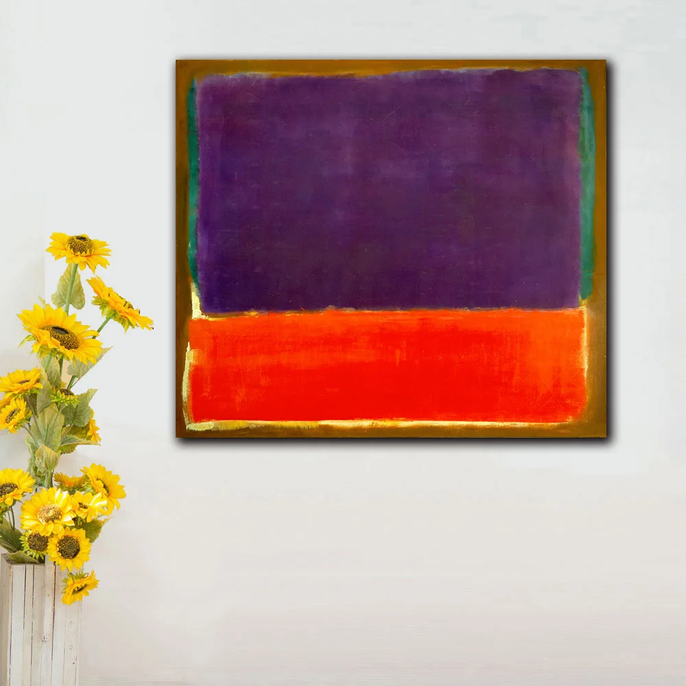 

Famous Mark Rothko Number 14 Giclee Canvas Print Wall Art Oil Painting Modern Decor Wall Art Pictures For Living Room Bedroom