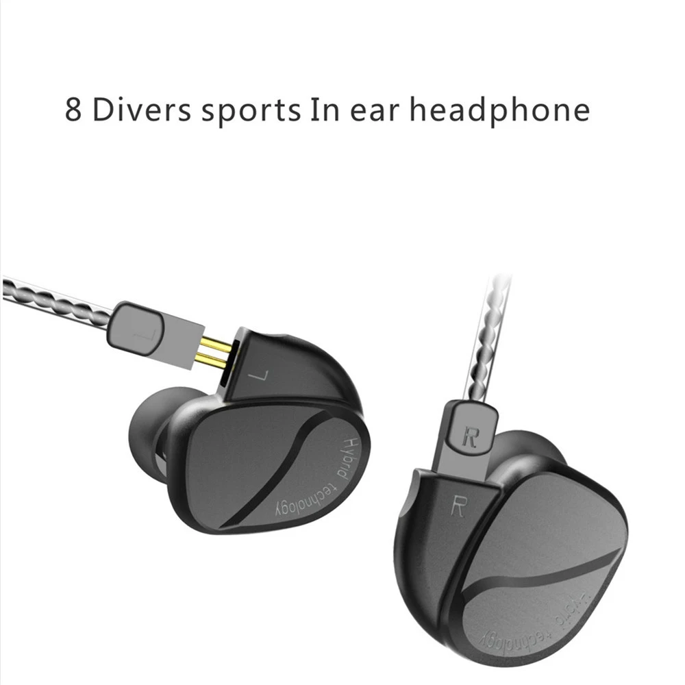Bqeyz K2 2DD + 2BA гибридные наушники спортивные Шум шумоподавления стерео DJ