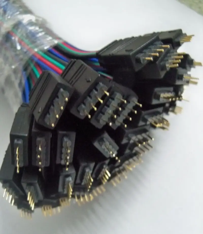 Светодиодный ная RGB лента разъем 4P Мужской полоса кабель одна головка 15 см длиной