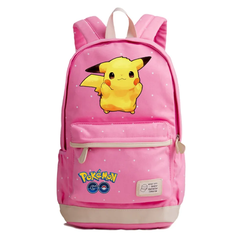 Рюкзак-Монстр Pikachu Eevee в горошек для школьников и подростков, для студентов, для путешествий, для ноутбука, для девочек и мальчиков, рюкзак
