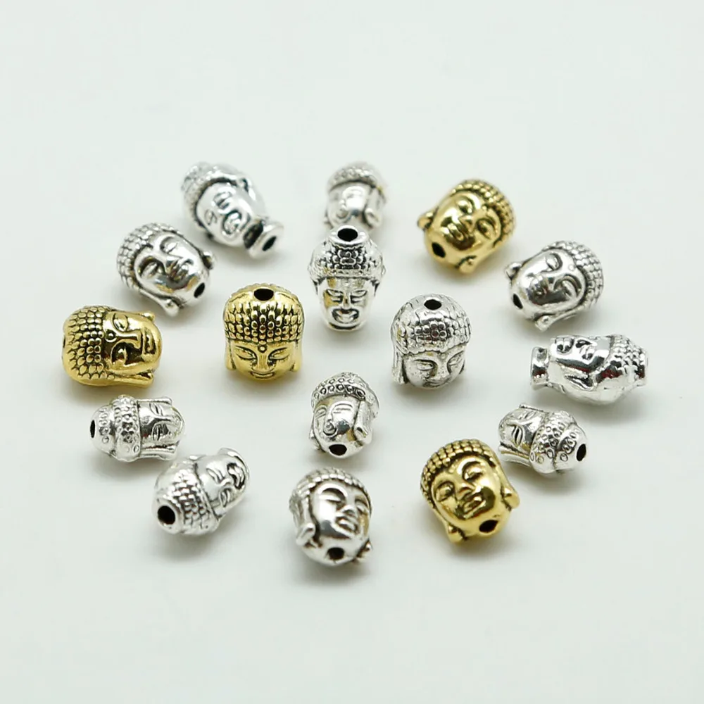 10 шт. металлические бусины с подвеской тибетский Будда леопард головы льва для