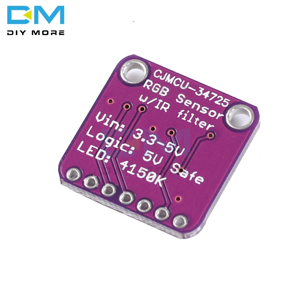 Цифровой RGB цветной датчик ИК-фильтр Белый светодиодный модуль TCS34725 для Arduino UNO R3 Diy электронная печатная плата жидкостный и газовый анализ
