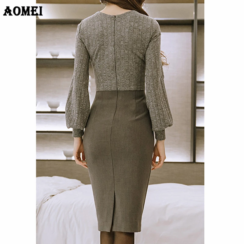 Женское платье комплект из 2 предметов элегантная женская офисная одежда с