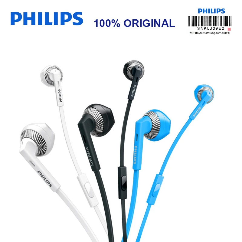 Проводная гарнитура Philips SHE3205 с микрофоном 3 5 мм разъем Поддержка компьютера Ipad MP4