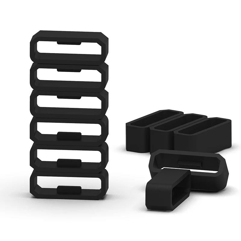 ECSEM силиконовая резиновая петля Замена для Garmin vivosmart HR+ часы ремешок хранитель безопасности Пряжка Размер 18 мм Фиксированная роль