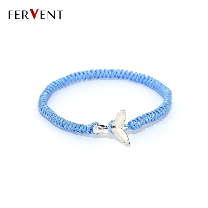 2018 защита морских животных КИТ браслет с хвостом Лаки макраме коса для мужчин и