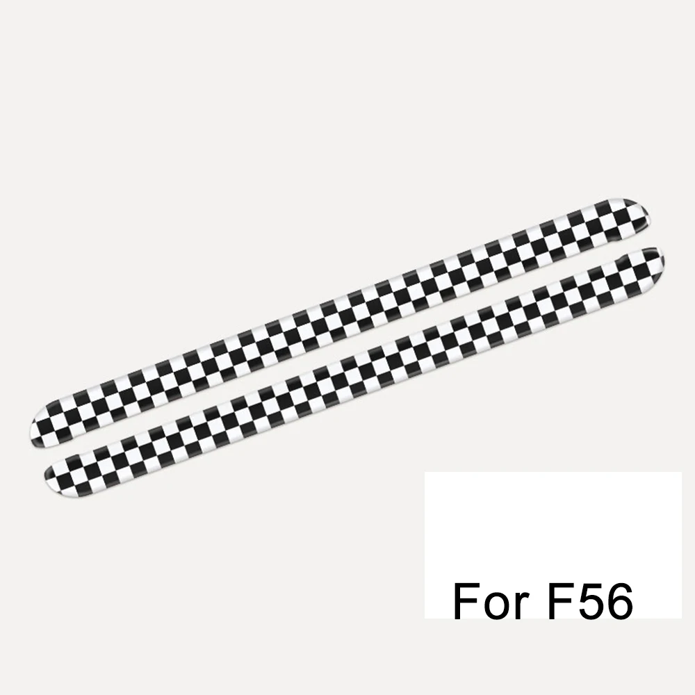 F56 Checker 1 компл. Юнион Джек порога Добро пожаловать пластина педаль подножка наклейки для MINI Cooper F54 Clubman F55 F56 земляк стиль - Название цвета: F56 Checker