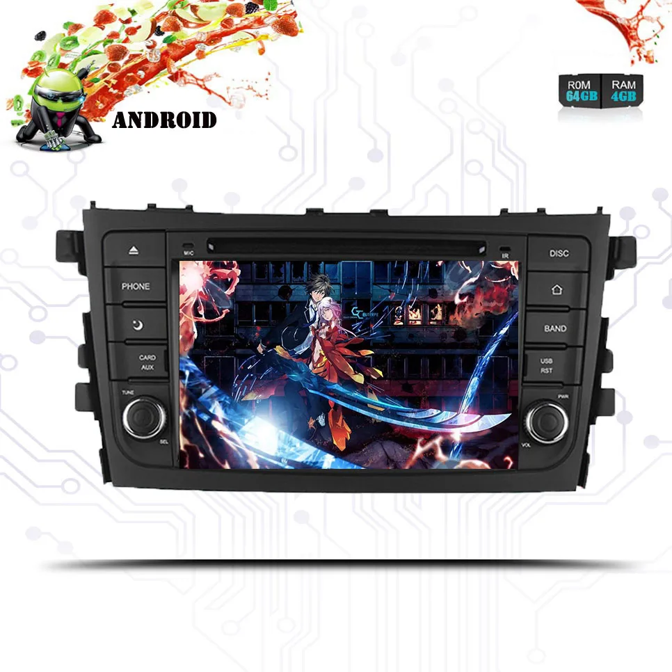 Автомагнитола с gps-навигацией головное устройство 4 + 64 ГБ Android 10.0. для Suzuki Celerio Cultus