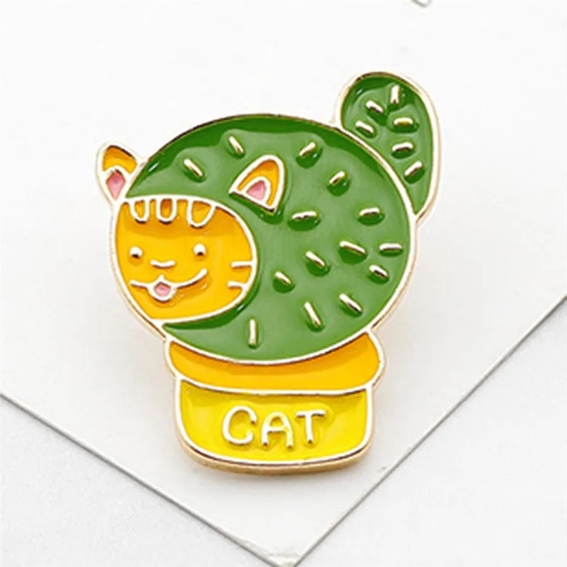 PINKSEE милый мультяшный Кролик кошка динозавр животные Броши для женщин пальто