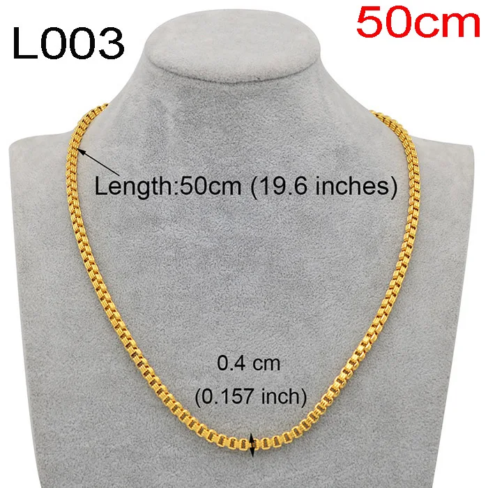 Anniyo Gold Chain Necklaces for Women Girls,Gold Color/Silver Color Thin Chains Jewelry Gifts - Окраска металла: L003