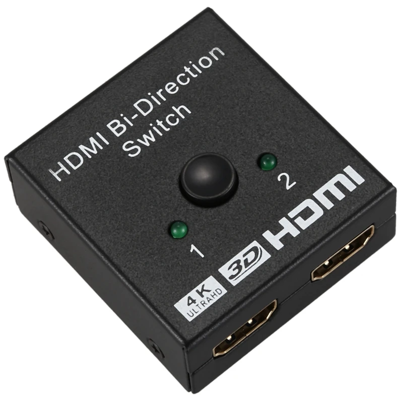 HDMI Switcher 2 порта двусторонний ручной переключатель 2x1/1x2 Hub HDCP сквозной Sup порты Ultra HD