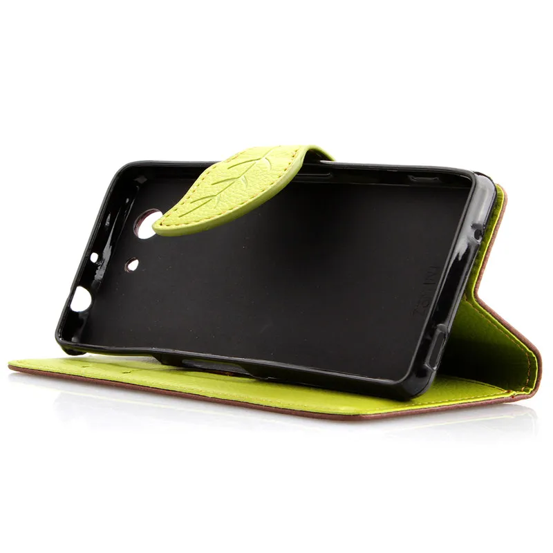 Роскошные листья Бумажник кожаный чехол для Sony Xperia Z3 Compact Fundas флип d5803 случае|case for