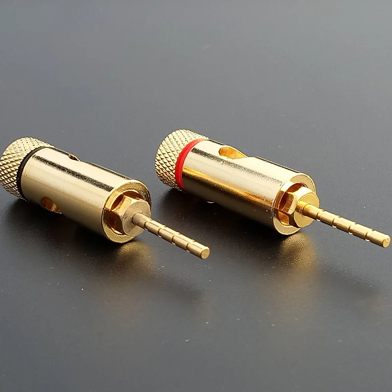 10 шт./лот проводной разъем типа банан с 2 мм контактами позолоченный винтовой