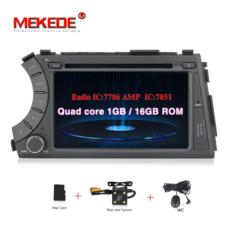 add camera Самая низкая цена! 7-дюймовый 2din android8.1 Автомобильный dvd плеер для Ssangyong Actyon Kyron 2005-2013 с gps навигации quad core wifi BT - Цвет: add camera