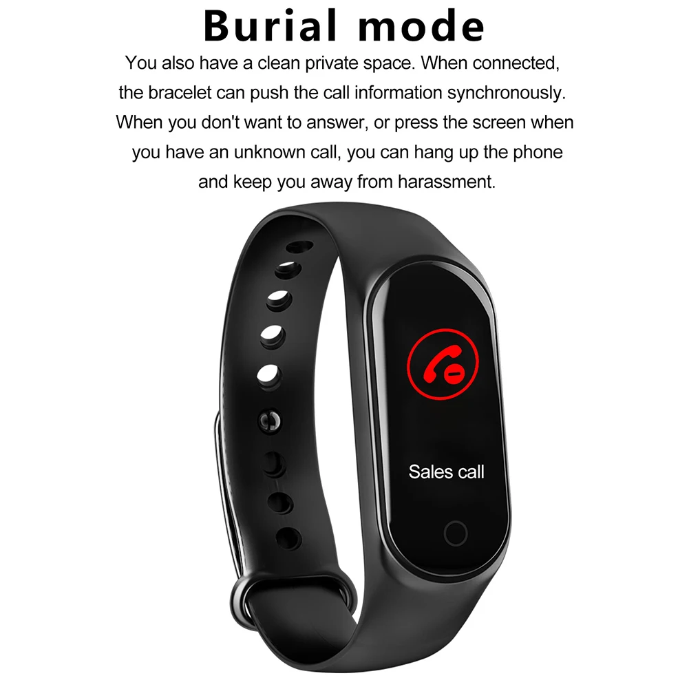 Смарт-часы для мужчин M4 фитнес-браслет Bluetooth водонепроницаемый монитор сердечного ритма женские Смарт-часы фитнес-трекер Смарт-часы