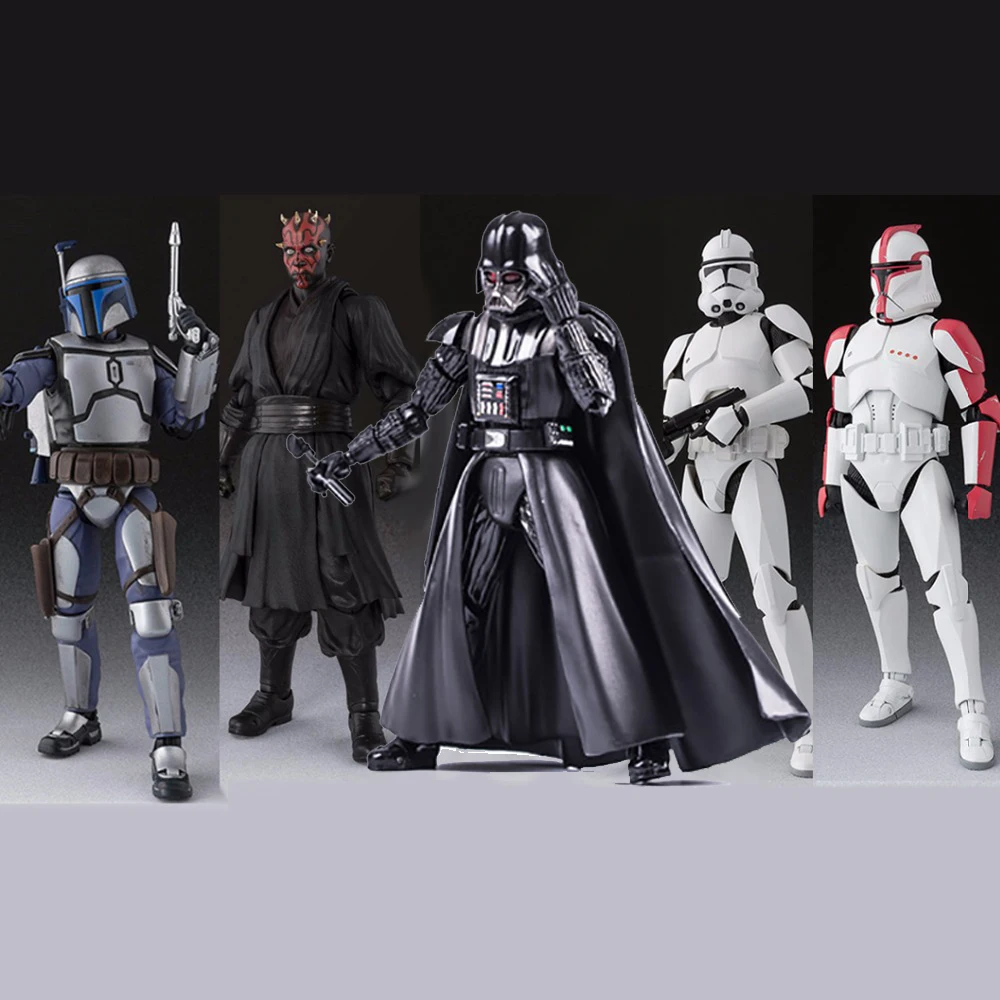 Звездные войны Figuarts Дарт Вейдер Изгой Один K-2SO Дарт Мол Джанго Фетт клон Troope Phase I фигурка игрушки