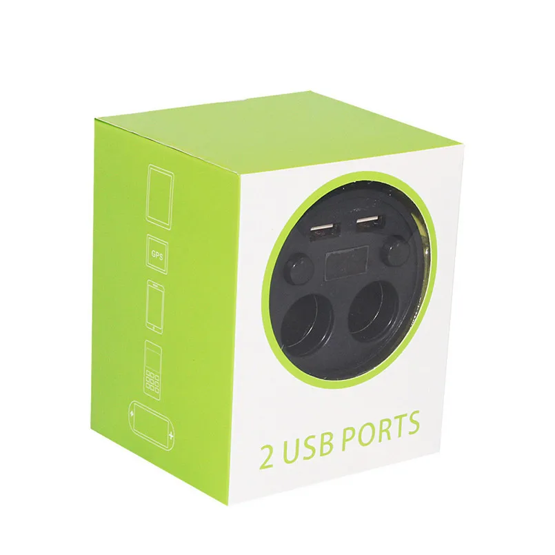 DC двойная розетка автомобильного прикуривателя адаптер питания зарядное