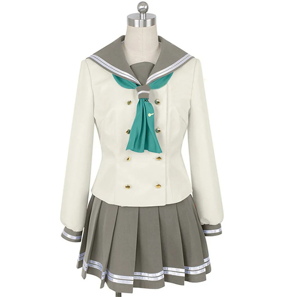 Love Live Takaumi Chika Sailor suit Aqours Sunshine School Uniform Costume Sailor Suit Top Skirt