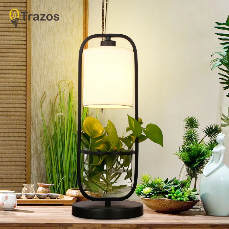 Цветочная настольная лампа TRAZOS в стиле арт-деко сенсорный переключатель для