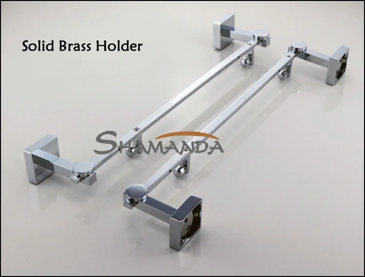 Real Free Доставка Двойная Полка Ванной Комнаты твердые Сделано База + стекло комод