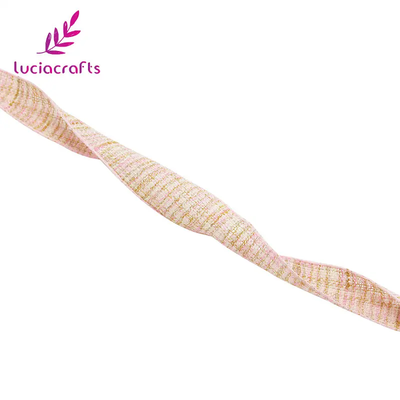 Lucia crafts 2y/лот " 25 мм Натуральная пеньковая Лента Джутовая Мешковина DIY винтажная деревенская льняная ручная работа украшение для свадебной вечеринки R0809