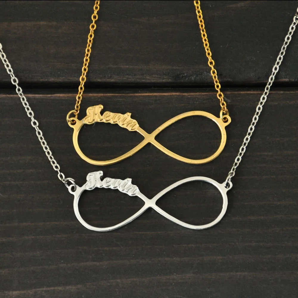 Персонализированные бесконечное имя ожерелье пользовательское