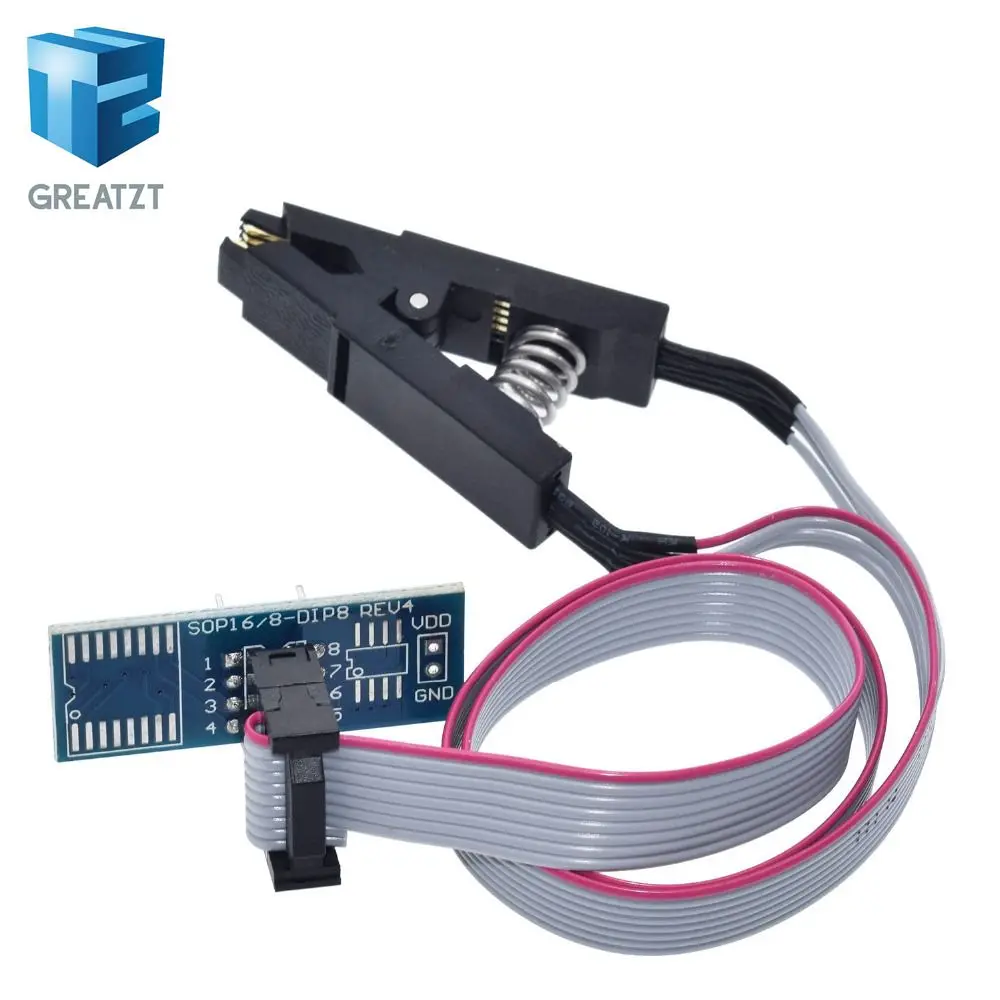 GREATZT Новинка 1 шт. SOIC8 SOP8 флэш памяти зажим для проверки ИС розетка адаптер BIOS/24/25/93