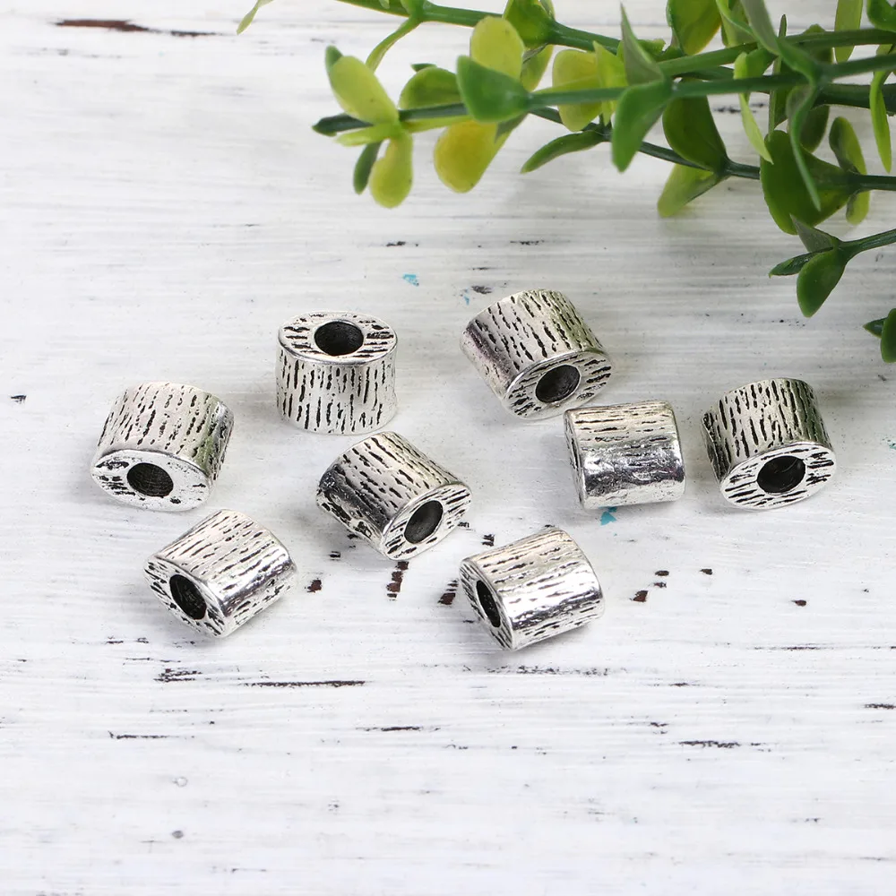 DoreenBeads сплав на основе цинка серебряные цветные разделительные шарики овальная