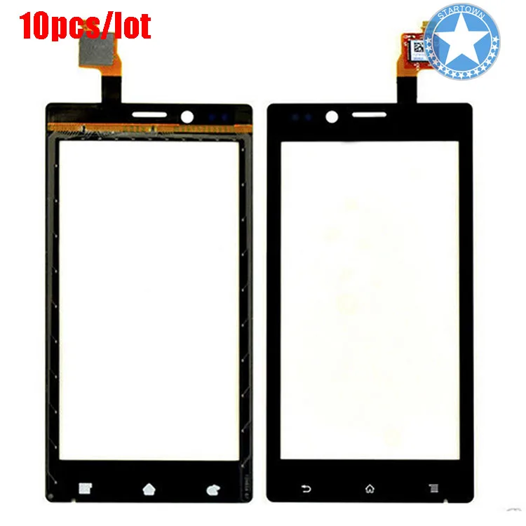 10 шт./лот черный новый для Sony Xperia J ST26i ST26 ST26a сенсорный экран с дигитайзером