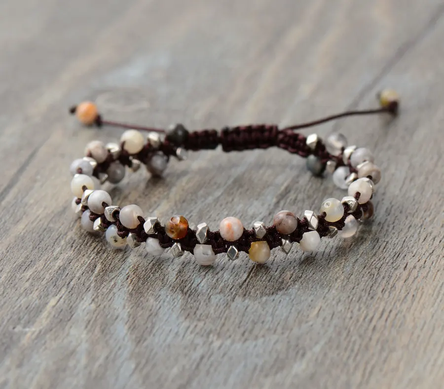 Новый граненый планшетовый плетеный браслет ручной работы дружбы с узлом