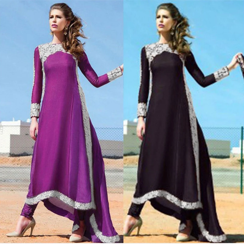 Платья для женщин Кружево длинное вечернее платье осень 2017 в пол женская одежда с