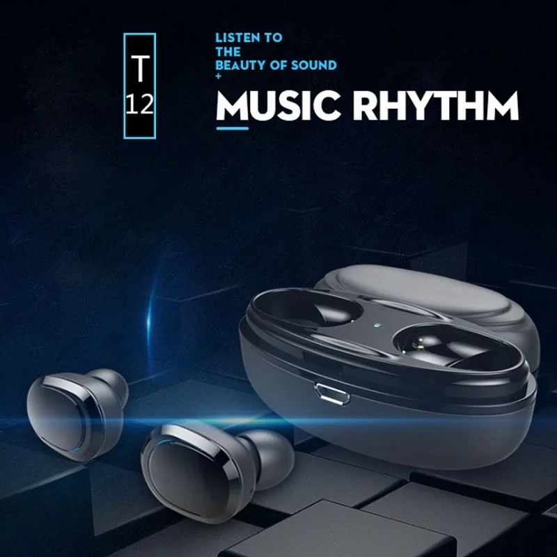 T12 TWS беспроводной Bluetooth V4.1 HIFI наушники стерео гарнитура Мини водонепроницаемый наушник спортивные басы Наушники Беспроводные наушники