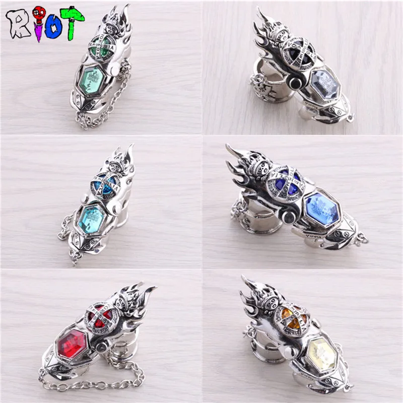 1 шт./компл. kateкё Hitman Reborn Ring Vongola family Anime 6 цветов Cosply Jewelry металлические кольца на