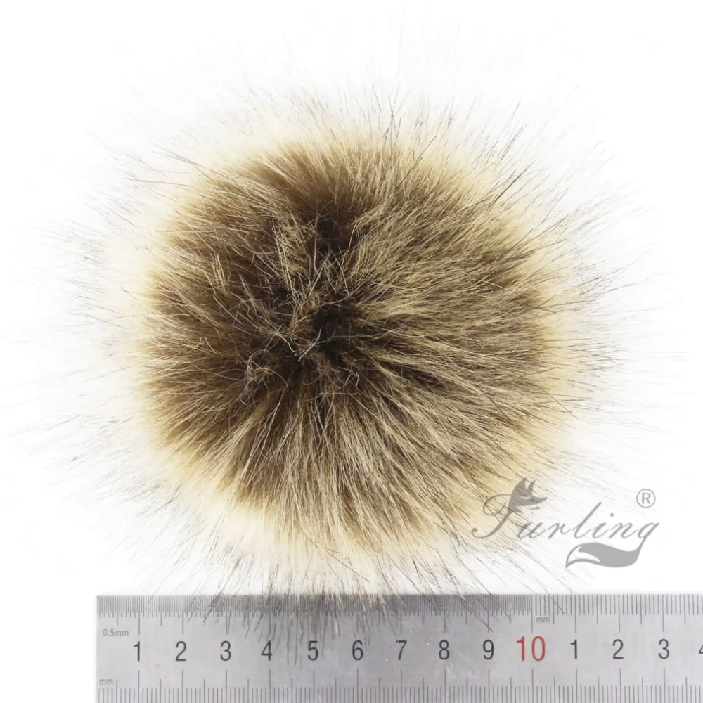 Меховые помпоны из искусственного лисьего меха 3 9 дюйма/10 см 1 шт. | Украшения и