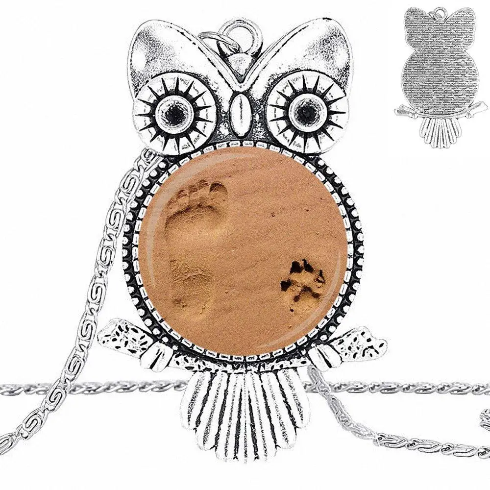 EJ Glaze Footprint Glass Pendant Galaxy Necklace Women Plated Necklaces Jewelry For Kids Gift | Украшения и аксессуары