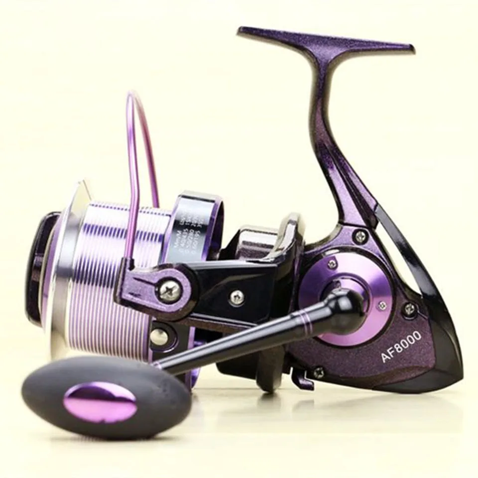 Катушка для спиннинга AF8000 полностью Металлическая бобина ловли карпа и соленой